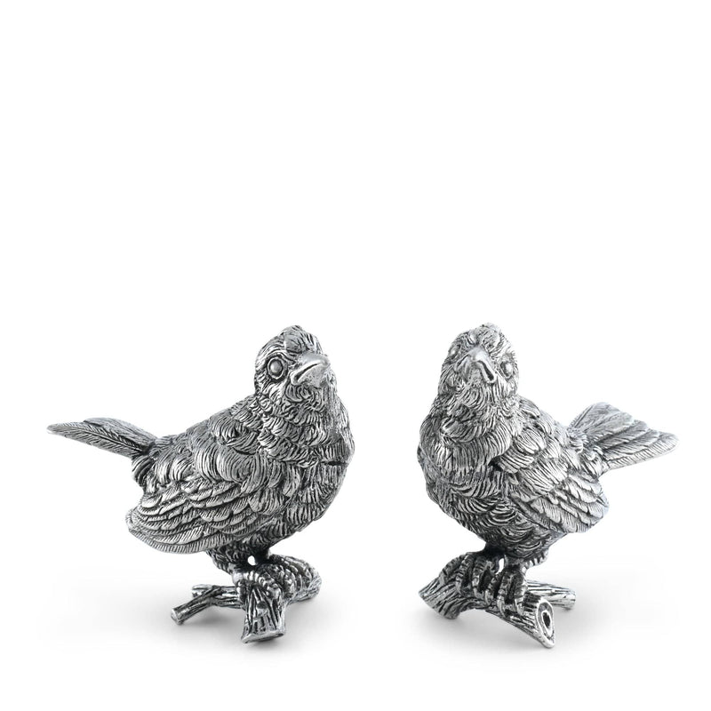 Vagabond House Song Bird Pewter Song Birds Salt & Pepper Set