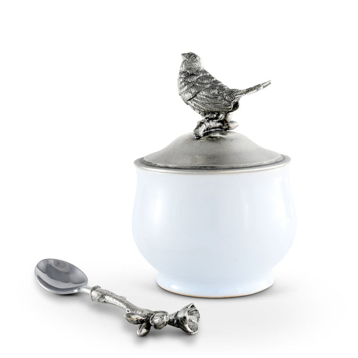 Song Bird Sugar Bowl and Spoon