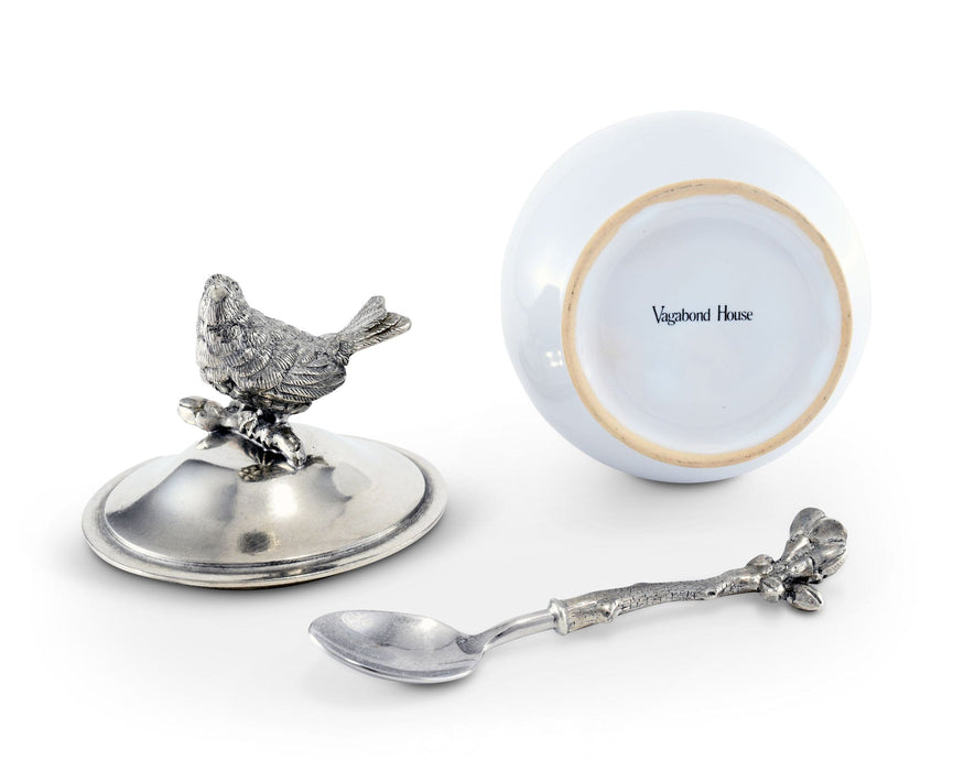 Song Bird Sugar Bowl and Spoon