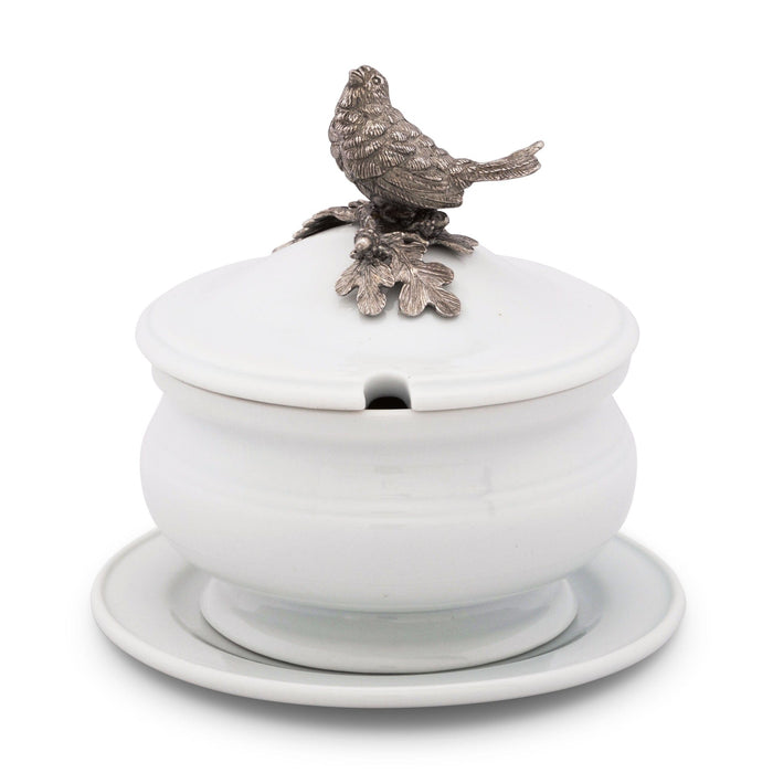 Vagabond House Song Bird Songbird Porcelain Lidded Bowl