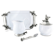 Vagabond House Song Bird Stoneware Creamer Set - Pewter Song Bird