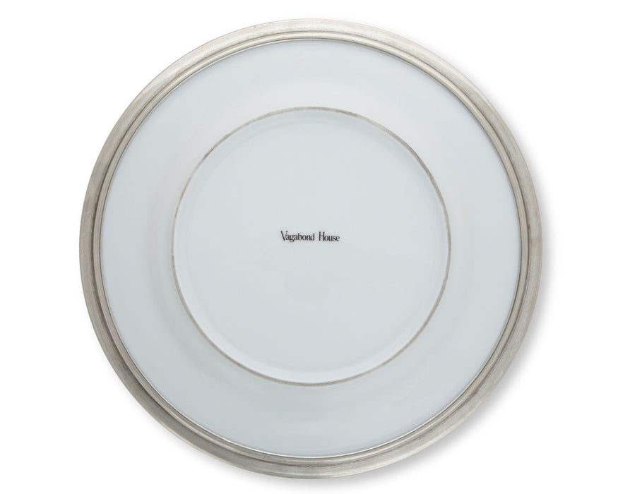 Classic Pewter Rim Dinner Plate