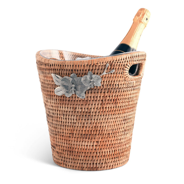 Orchids Hand Woven Wicker Rattan Champagne  / Ice Bucket