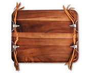 Vagabond House Western Frontier Long Horn Skull Breakfast Tray