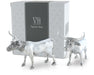 Vagabond House Western Frontier Pewter Steers Salt & Pepper Set