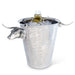 Vagabond House Western Frontier Steel Ice Bucket with Long Horn Steer Handles