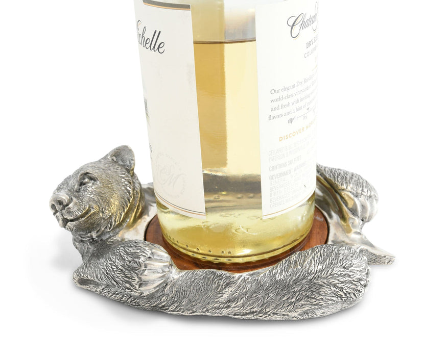 Pewter Bear Rug Wine Coaster