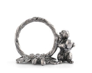 Vagabond House Woodland Creatures Pewter Squirrel Branch Napkin Ring