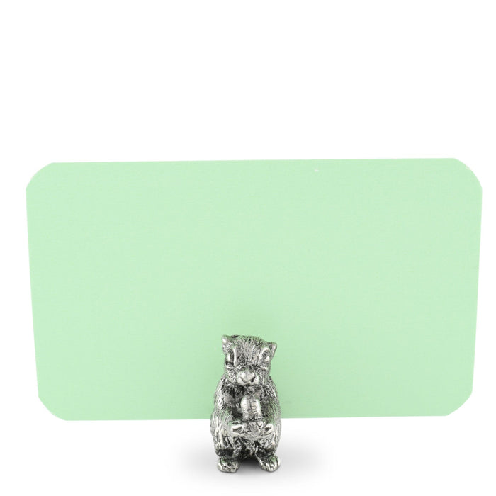 Pewter Squirrel Place Card Holder