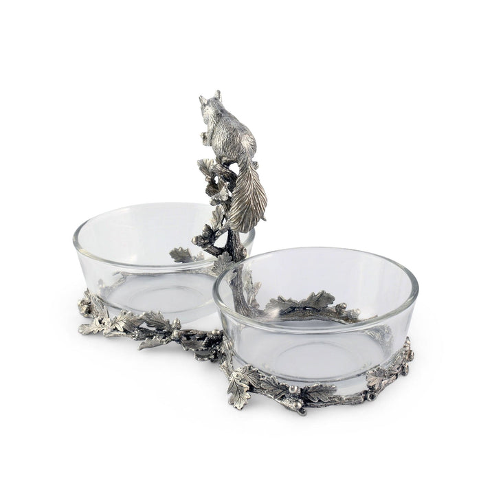 Squirrel Double Dish Condiment Server