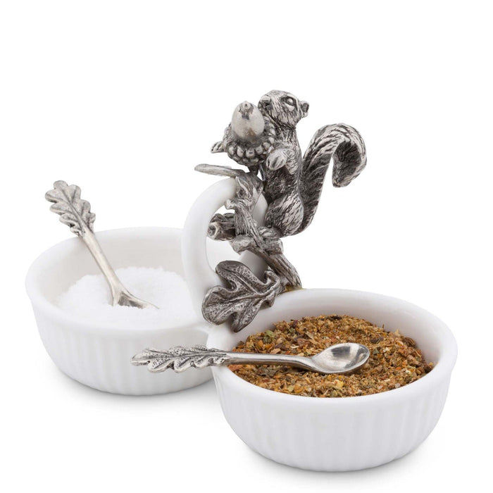 Vagabond House Woodland Creatures Squirrel Double Salt Cellar