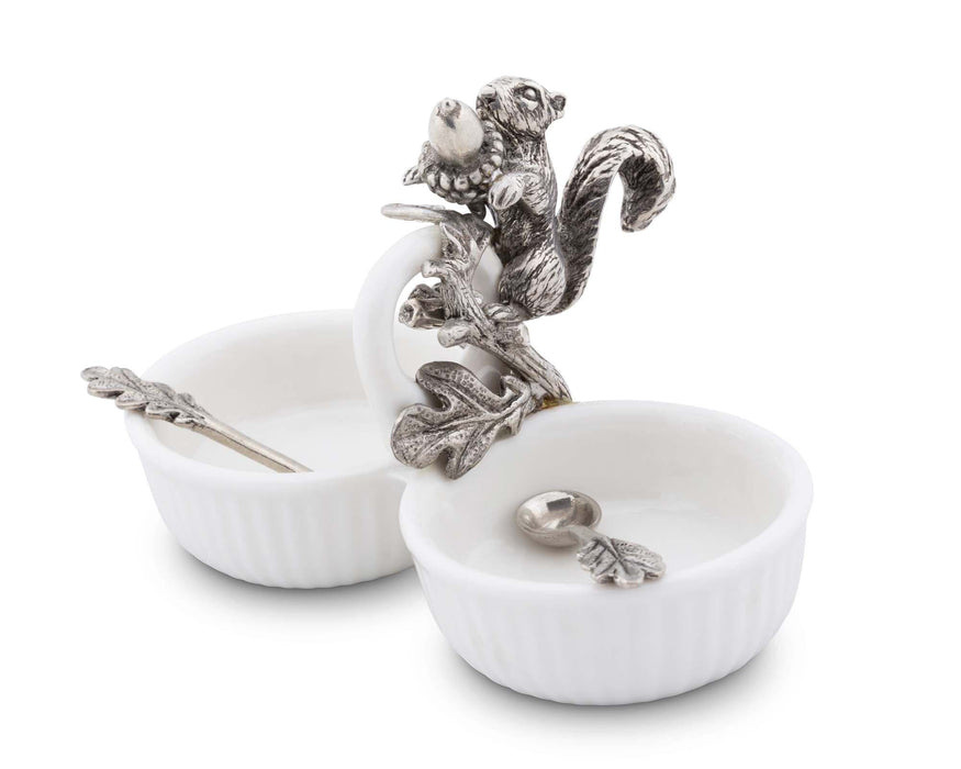 Squirrel Double Salt Cellar