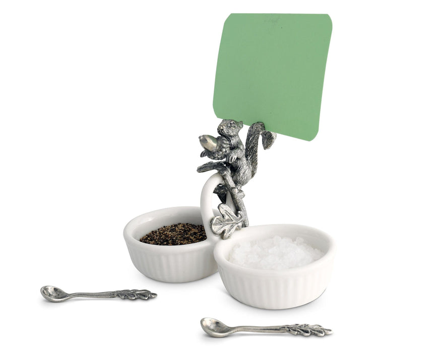 Squirrel Double Salt Cellar