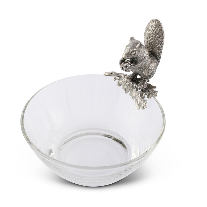 Vagabond House Woodland Creatures Squirrel Glass Nut Bowl