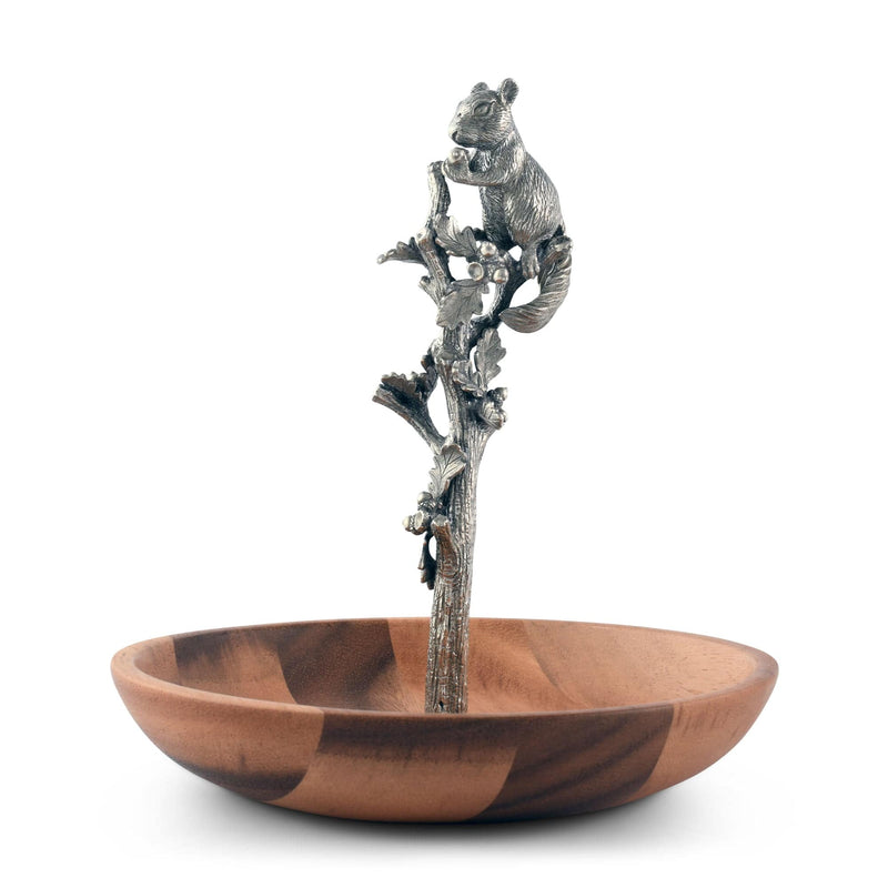 Vagabond House Woodland Creatures Squirrel Wood Candy / Nut Dish