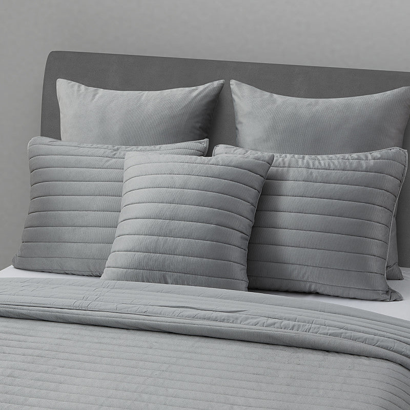 Valencia 20" Square Quilted Decorative Throw Pillow