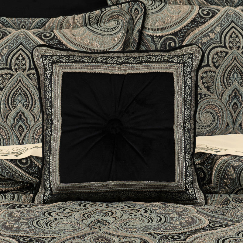 Vincenzo 18" Square Embroidered Throw Pillow