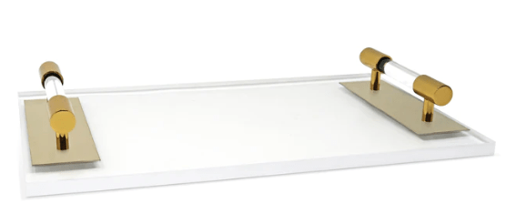 Vivience Fol Inc. Acrylic Tray With Gold Handles