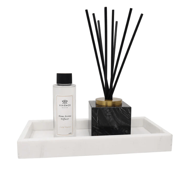 Vivience Fol Inc. Black Marble Reed Diffuser, "Cold Water" Scent