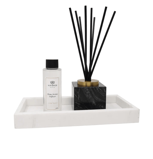 Vivience Fol Inc. Black Marble Reed Diffuser, "Cold Water" Scent
