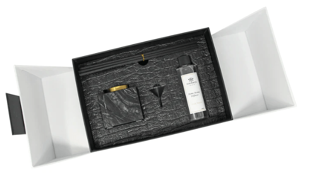 Vivience Fol Inc. Black Marble Reed Diffuser, "Cold Water" Scent