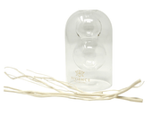 Vivience Fol Inc. Clear Reed Diffuser With White Circular Inlay, "Cold Water" Scent