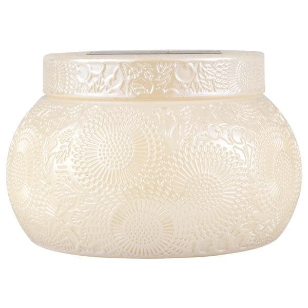 Voluspa Bowls Santal Vanille Embossed Chawan Bowl Glass Candle