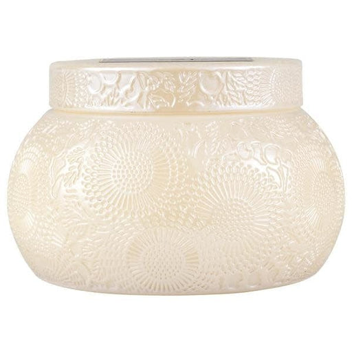 Voluspa Bowls Santal Vanille Embossed Chawan Bowl Glass Candle