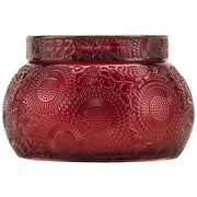 Voluspa Bowls Voluspa Goji & Tarocco Orange Embossed Glass Chawan Bowl with Lid