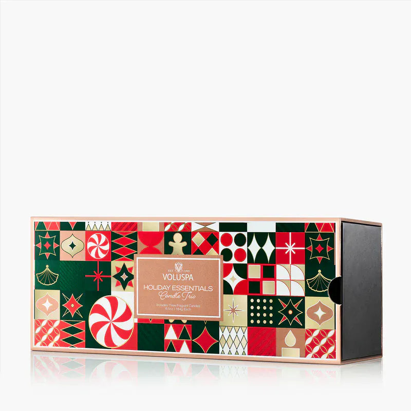 Voluspa Candles Holiday Essentials Candle Trio Assorted Gift Set