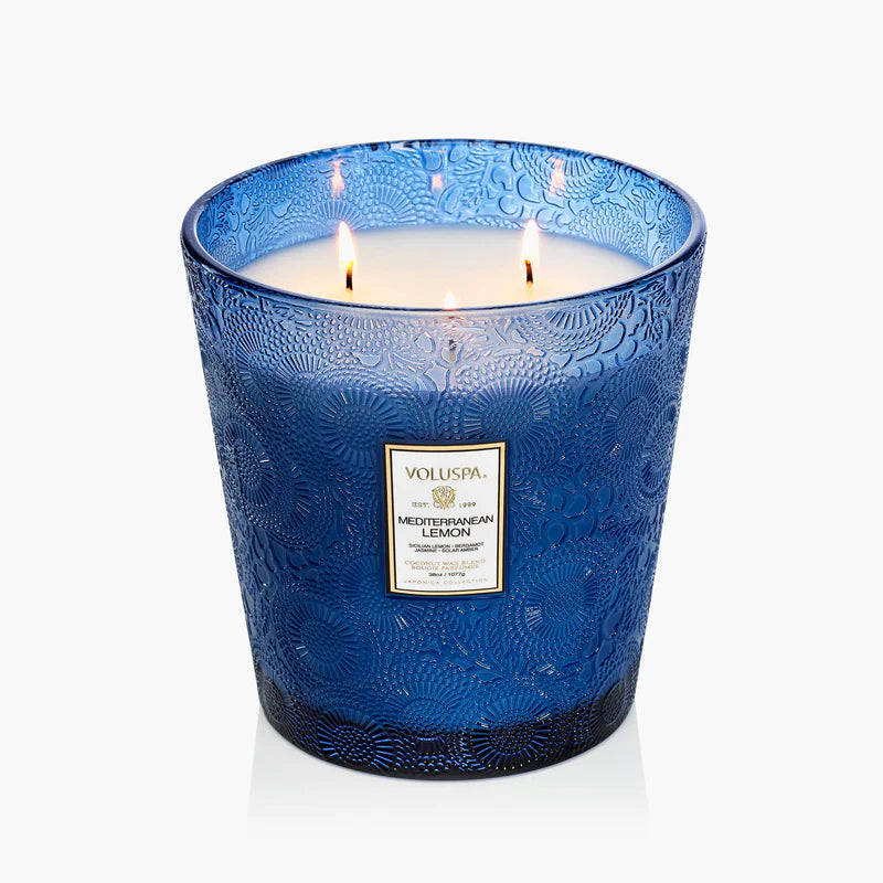 Voluspa Candles Mediterranean Lemon 3 Wick Hearth Candle