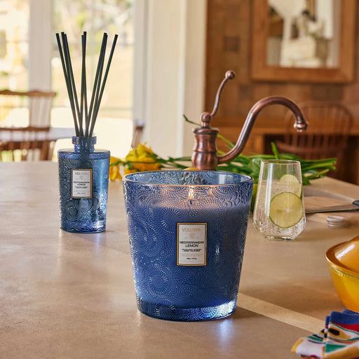 Voluspa Candles Mediterranean Lemon 3 Wick Hearth Candle