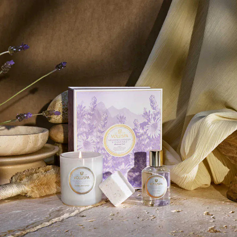 Voluspa Candles Mountain Lavender & Chamomile Retreat Ritual Gift Set