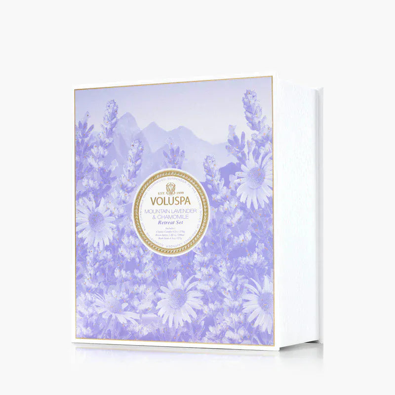 Voluspa Candles Mountain Lavender & Chamomile Retreat Ritual Gift Set