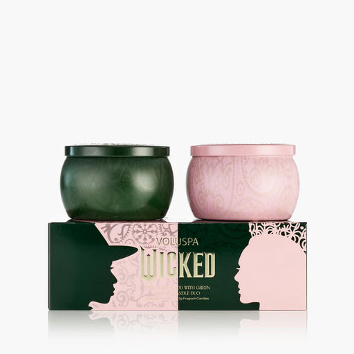 Voluspa Candles Pink Goes Good With Green Mini Tin Gift Set