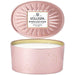 Voluspa Candles Sparkling Rose 2 wick candle in a decorative oval tin
