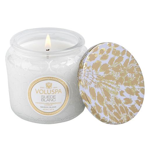 Voluspa Candles Suede Blanc Petite Jar Candle