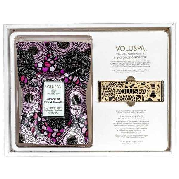 Voluspa Japanese Plum Bloom Travel Diffuser and Fragrance Cartridge