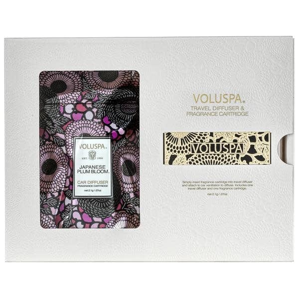 Voluspa Japanese Plum Bloom Travel Diffuser and Fragrance Cartridge