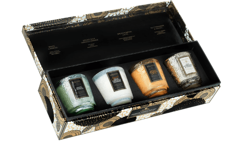 Voluspa JAPONICA BEST-SELLERS - 4 PEDESTAL CANDLE GIFT SET ASSORTED GIFT SET