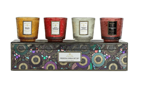 Voluspa JAPONICA BEST-SELLERS - 4 PEDESTAL CANDLE GIFT SET ASSORTED GIFT SET