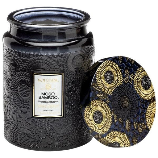 Voluspa Moso Bamboo Large Glass Jar Candle