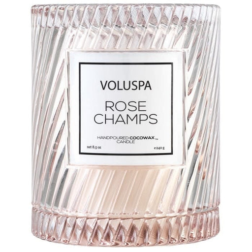 Voluspa Rose Champs Icon Candle with Cloche Cover