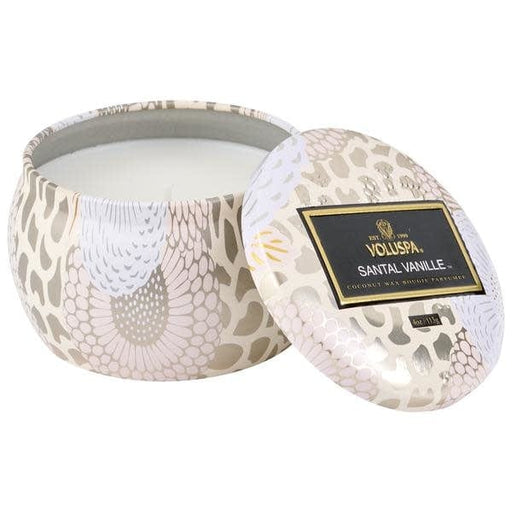 Voluspa Santal Vanille 4 oz Mini Decorative Tin Candle