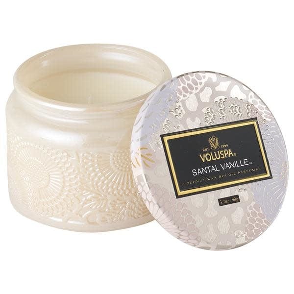 Voluspa Santal Vanille Small Glass Jar Candle