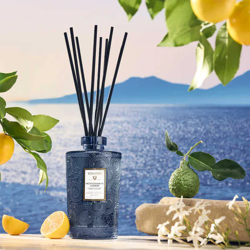 Voluspa Scent Diffuser Mediterranean Lemon Luxe Reed Diffuser