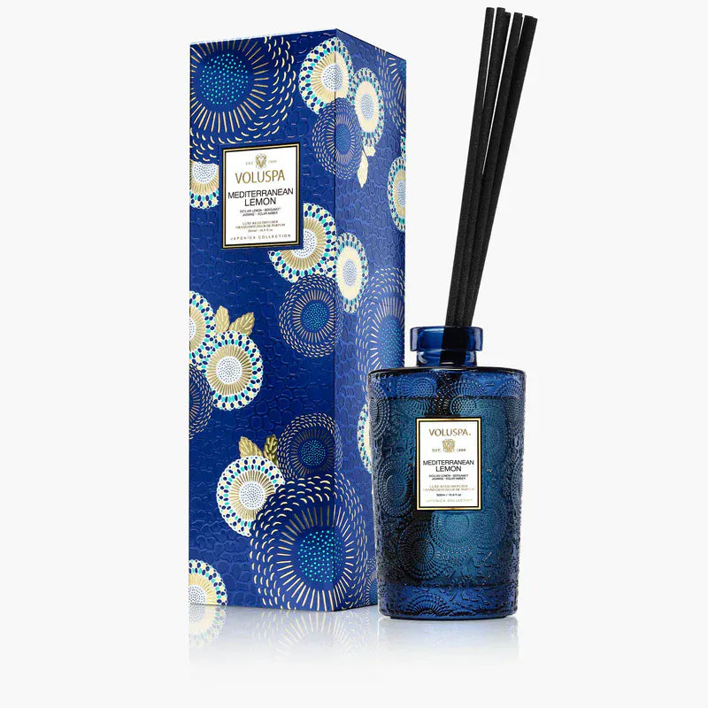 Voluspa Scent Diffuser Mediterranean Lemon Luxe Reed Diffuser