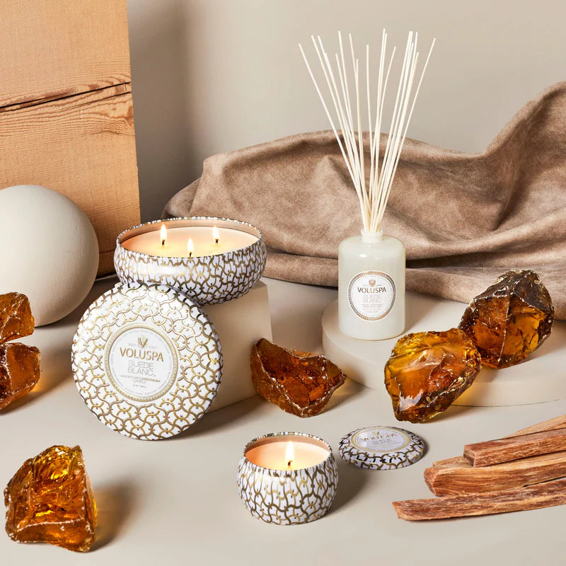 Voluspa Scent Diffuser Suede Blanc Reed Diffuser