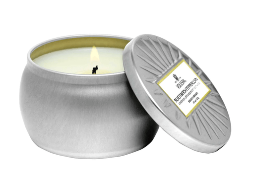 Voluspa SILVER BIRCH PEPPERCORN MINI TIN CANDLE