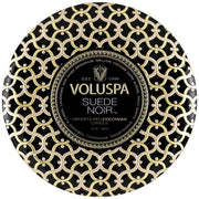 Voluspa SUEDE NOIR 3 WICK TIN CAND